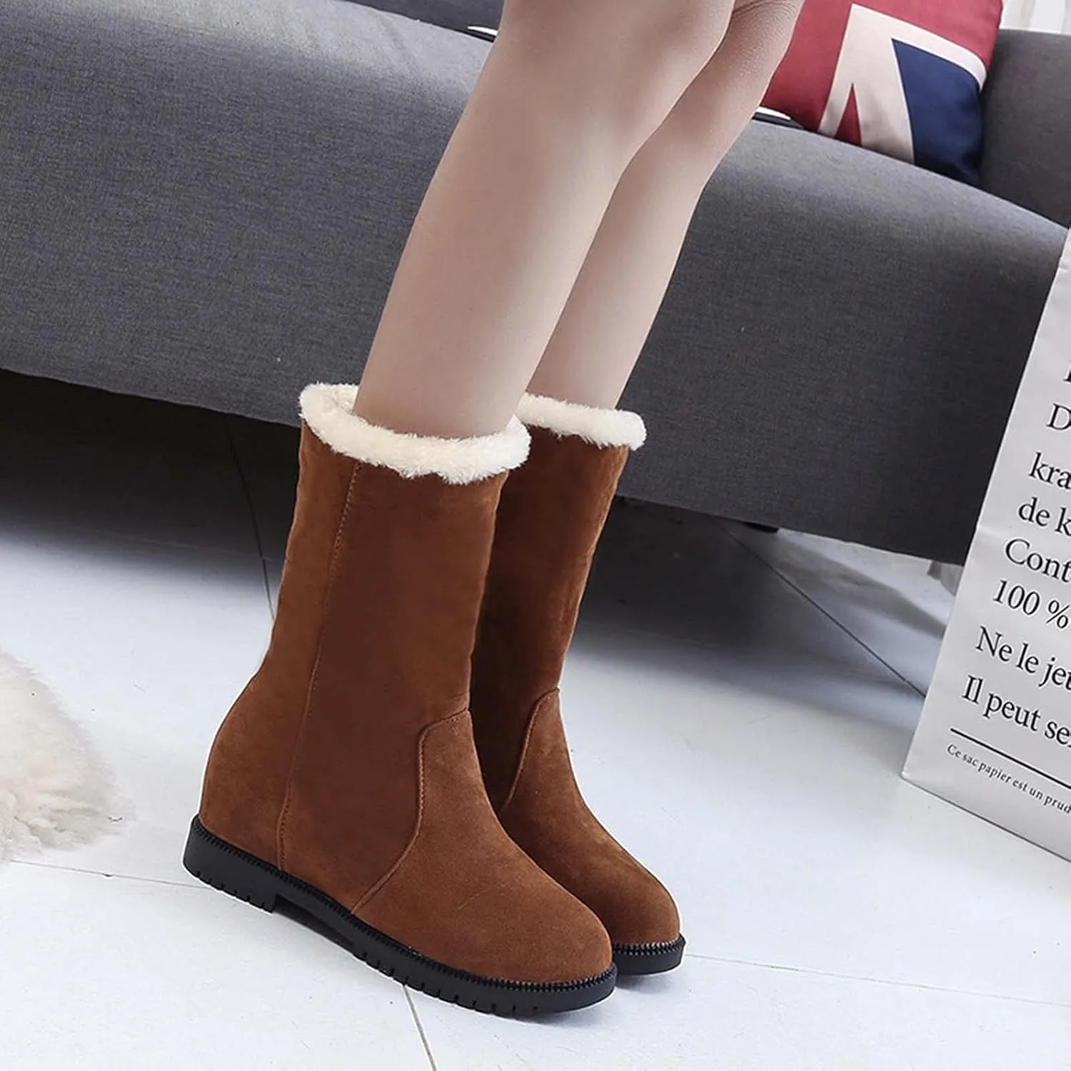2021 Autumn Winter Fashion Women's Shoes Thick-soled Winter Snow Boots Winter Ankle Short Boots