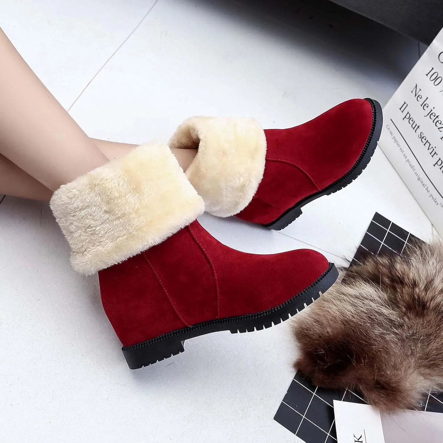 2021 Autumn Winter Fashion Women's Shoes Thick-soled Winter Snow Boots Winter Ankle Short Boots