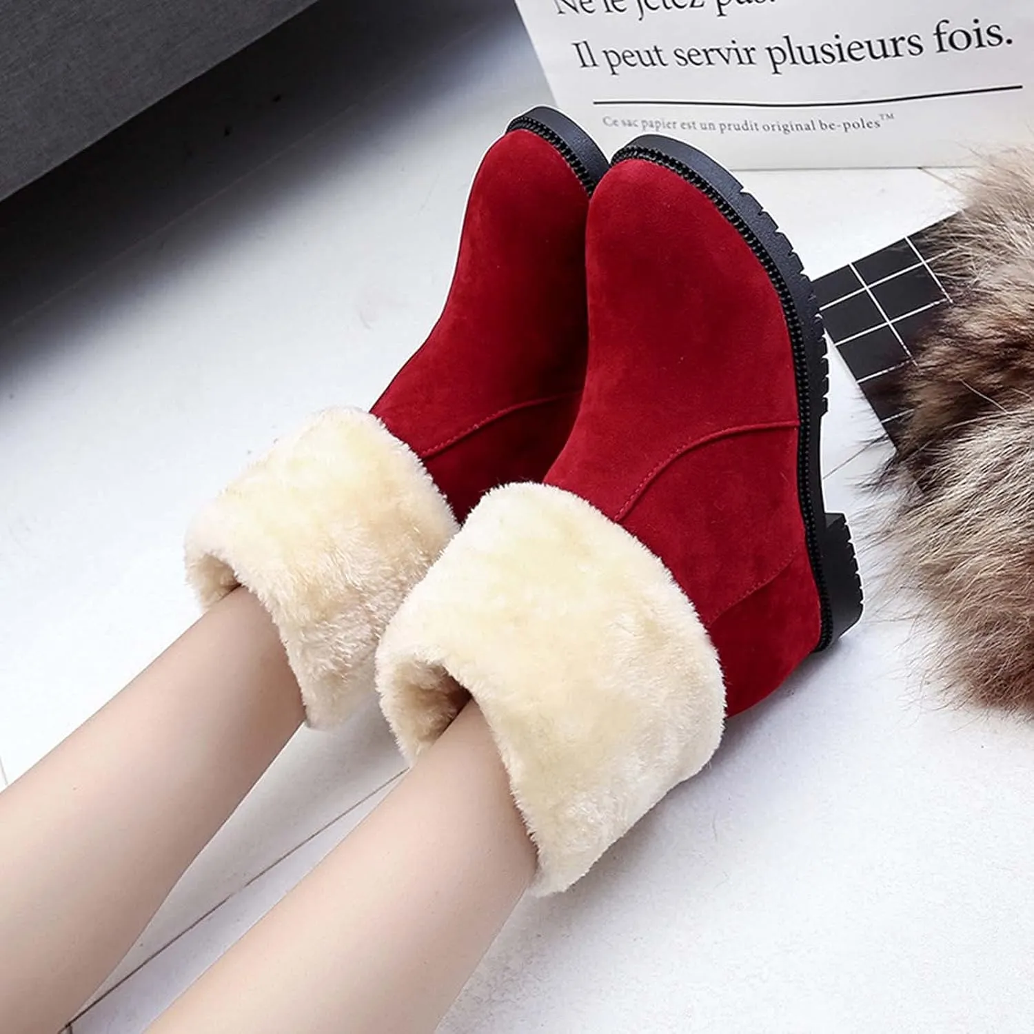 2021 Autumn Winter Fashion Women's Shoes Thick-soled Winter Snow Boots Winter Ankle Short Boots