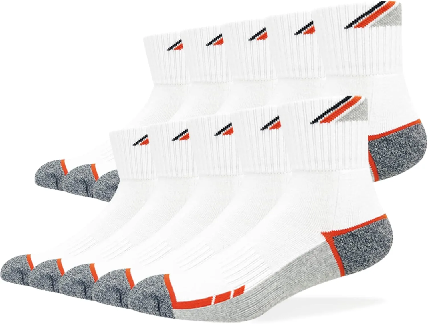 5 Pairs Men's Performance Cotton Cushioned Athletic Ankle Socks