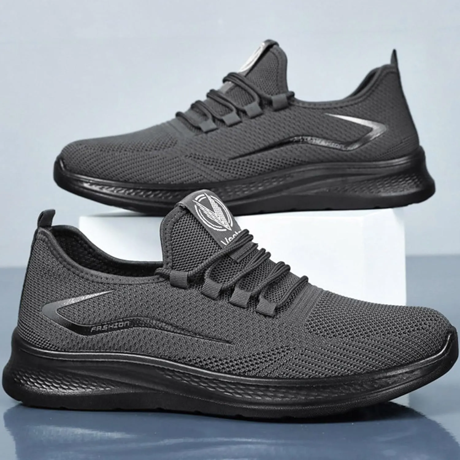 Arch Support Walking Shoes for Men Casual Sneaker Mesh Breathable Walking Shoe Convenient Elderly Slip on Shoes