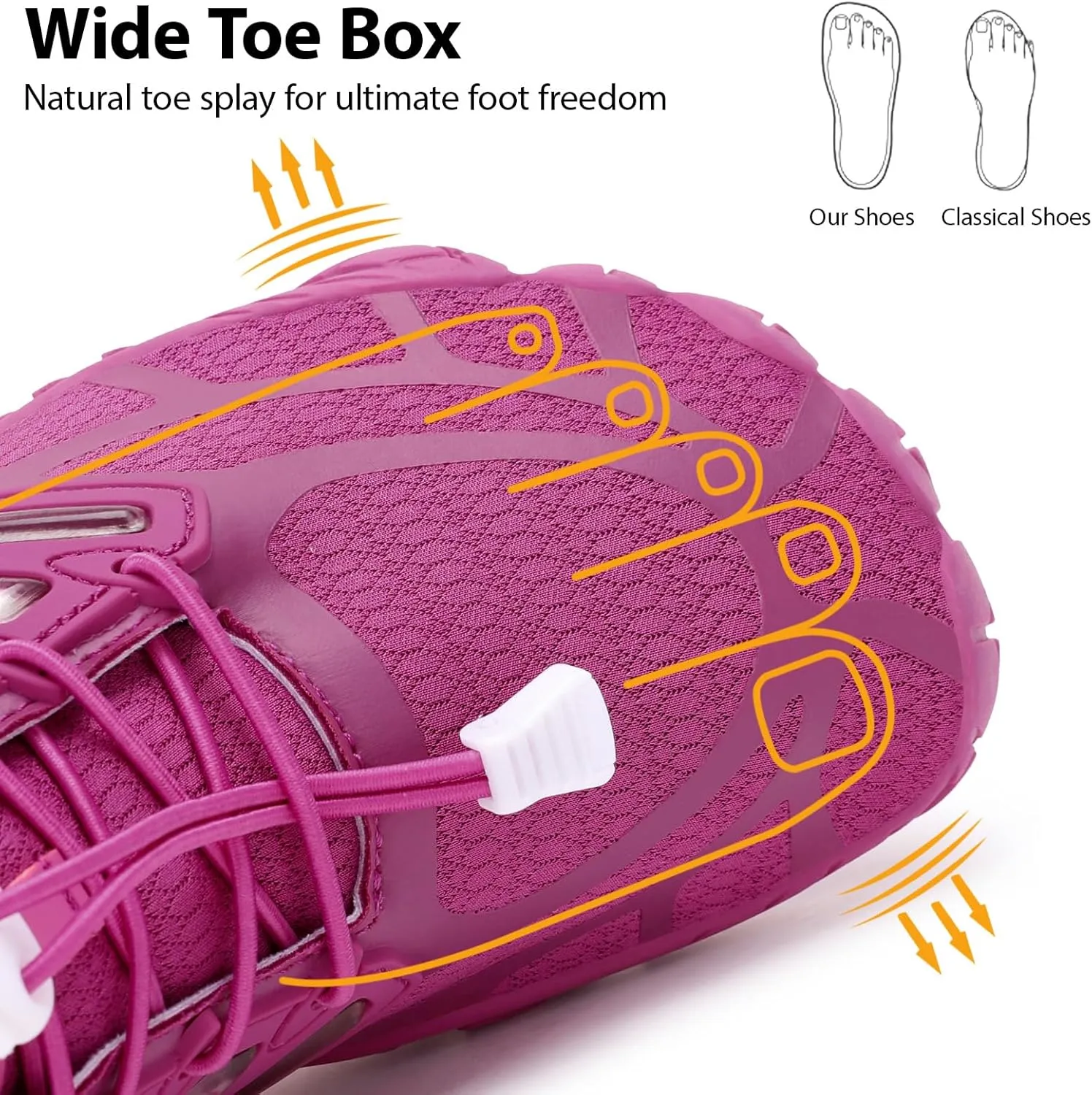 Barefoot Shoes Women Wide Toe Box Zero Drop Minimalist Shoes for Workout Cross-Trainer Walking Hiking Water Grounded Footwear