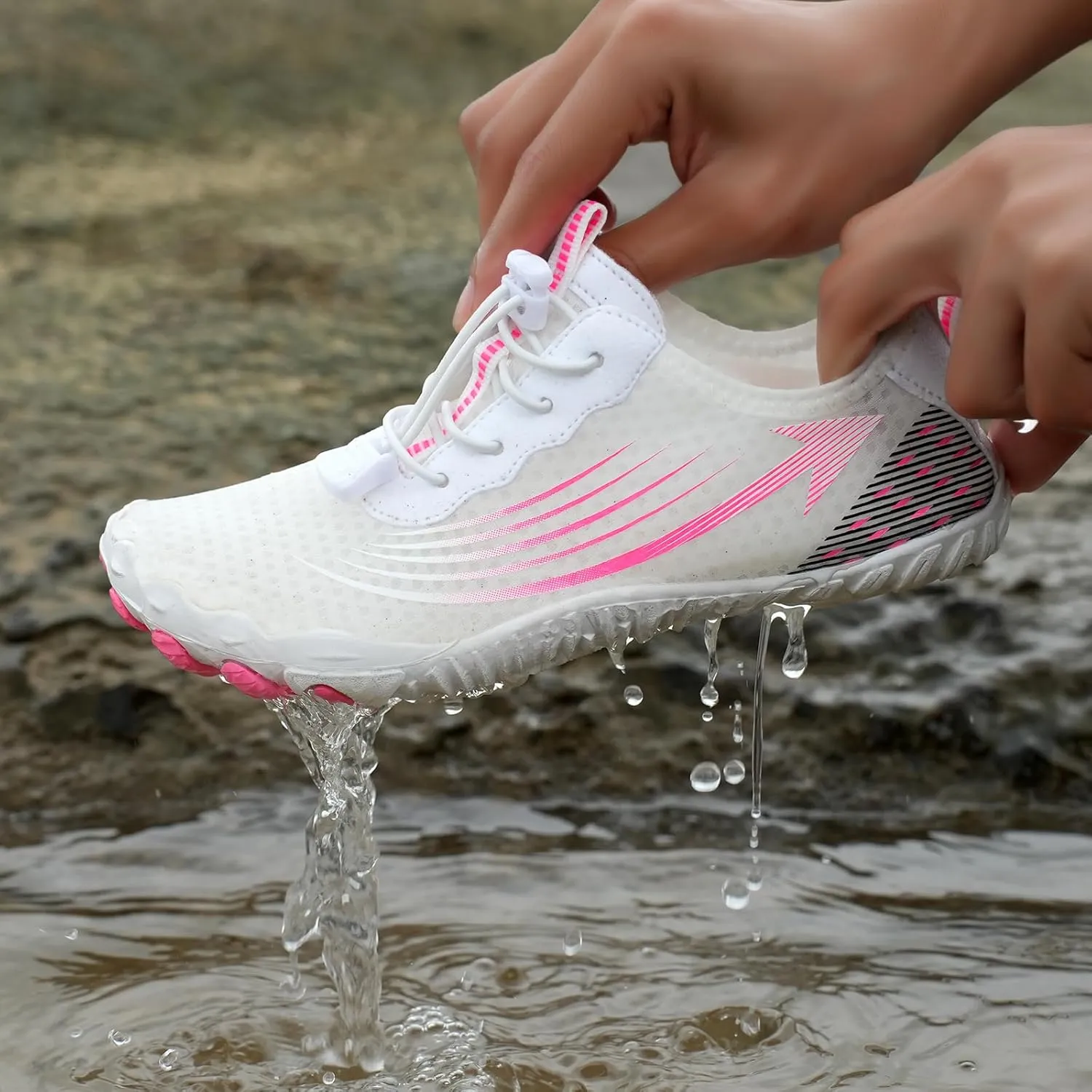 Barefoot Water Shoes for Women Men Breathable & Non-Slip Water Shoes, Athletic Wide Toe Water Shoes Quick Dry Zero Drop Trail Running Shoes for Swimming, Walking & Hiking