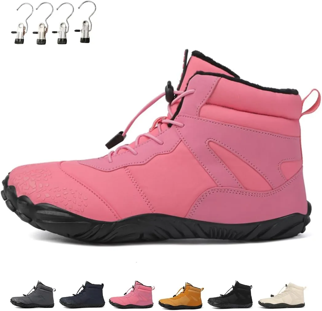 Barefoot Winter Shoes, Wide Toe Barefoot Winter Boots, Warm Casual Winter Barefoot Shoes, Non-Slip Sneakers