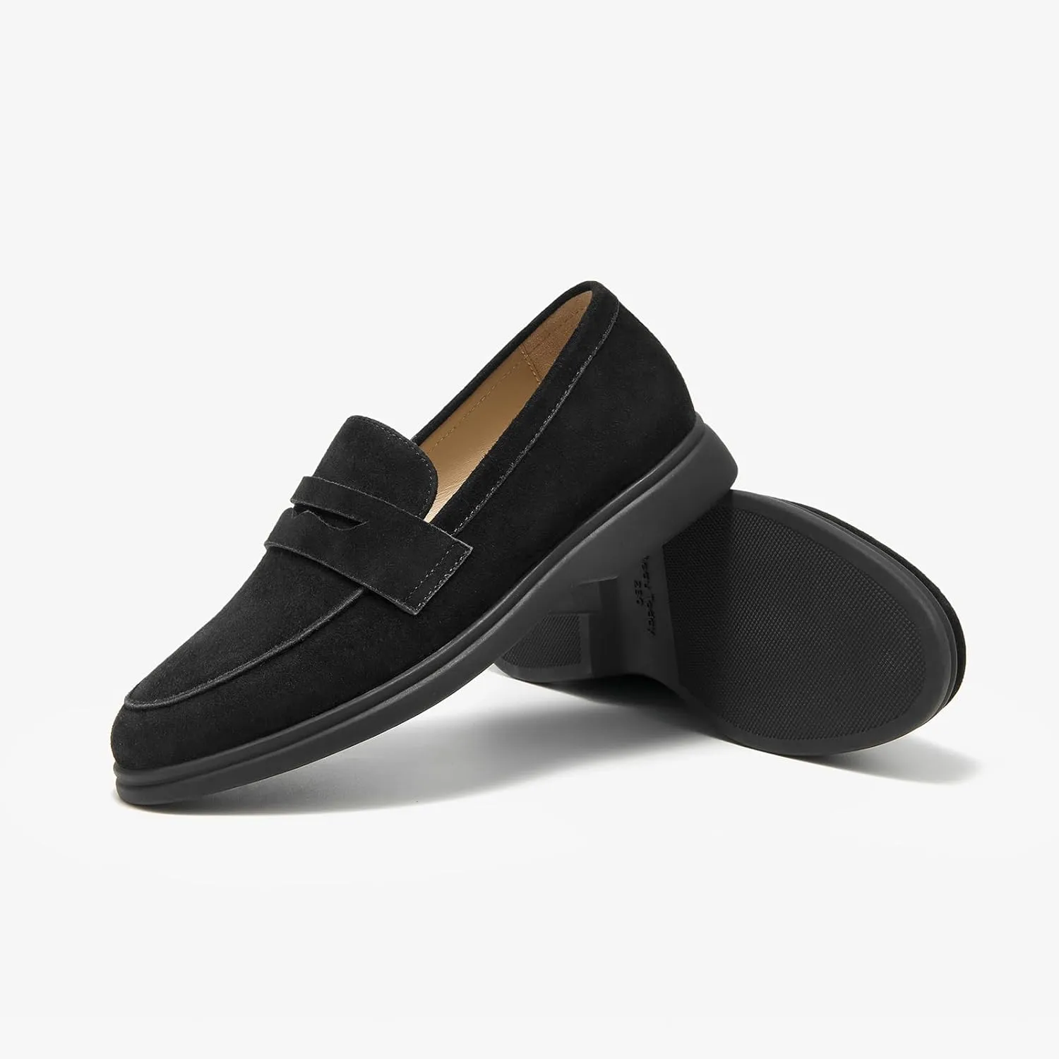 BEAU TODAY Suede Loafers Flats for Women, Womens Slip On Penny Loafers, Leather Driving Comfortable Dress Ladies Loafers Casual Office Work Shoes
