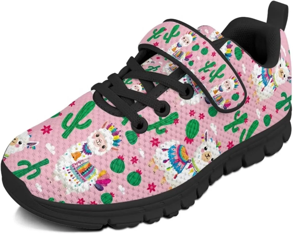 Boys Girls Sneakers Kids Mesh Shoes Unisex Lightweight Breathable Athletic Running Tennis Fitness Shoes Single Buckle for Toddler/Little Kid/Big Kid Black Sole