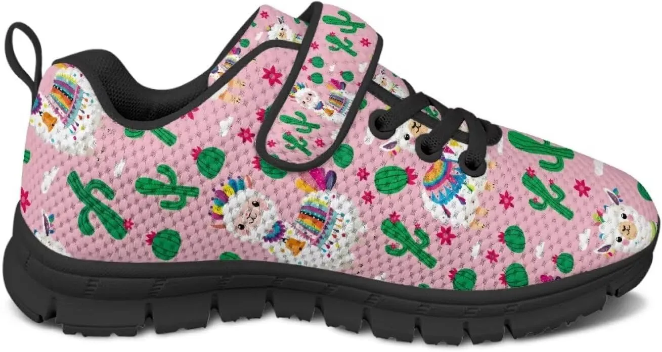 Boys Girls Sneakers Kids Mesh Shoes Unisex Lightweight Breathable Athletic Running Tennis Fitness Shoes Single Buckle for Toddler/Little Kid/Big Kid Black Sole