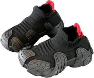 Children's Breathable Mesh Sneakers Boys Girls Thick Bottom Comfortable Casual Shoes Non-Slip Lightweight Running Shoes Street Mesh Casual Walking Shoes