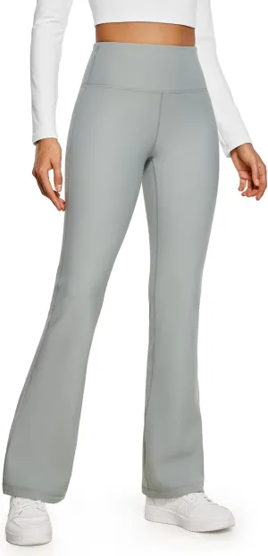 CRZ YOGA Womens Fleece Lined Flare Leggings 31" Bootcut Yoga Pants Tummy Control Winter Thermal Warm Soft Casual Lounge