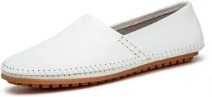 Driving Moccasins for Men Genuine Leather Round Toe Stitching Details Resistant Flexible Lightweight Flat Heel Anti-Slip Casual Slip on for Any Attire