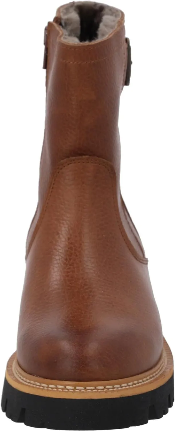 Ensah Women's Winter Boots, Warm Winter Shoes, Genuine Leather, Modern Winter Boots with Zip