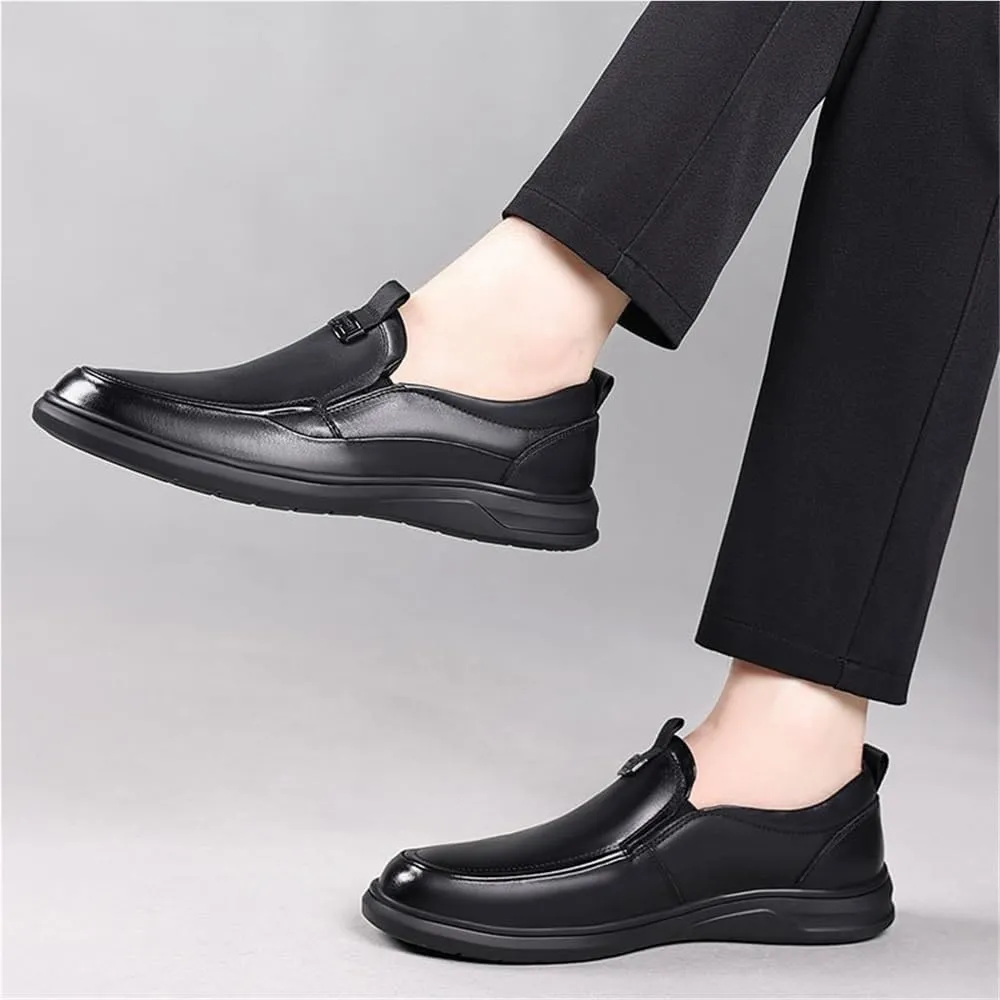 Fashion Men Shoes Suede Vamp Business Round Toe Anti-Slip Non Shoe Slip On