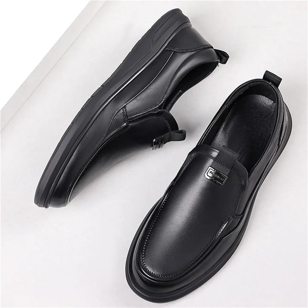 Fashion Men Shoes Suede Vamp Business Round Toe Anti-Slip Non Shoe Slip On