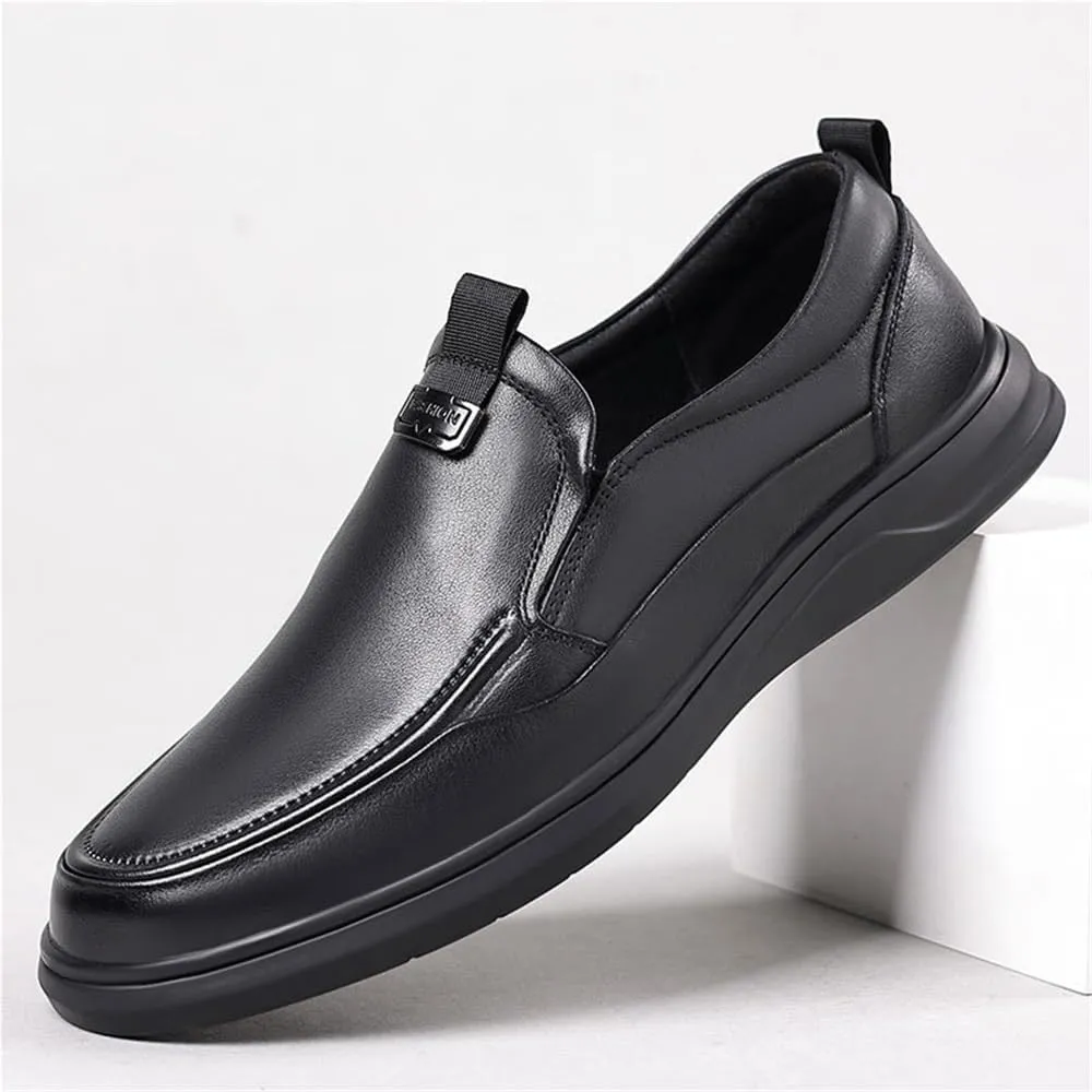 Fashion Men Shoes Suede Vamp Business Round Toe Anti-Slip Non Shoe Slip On