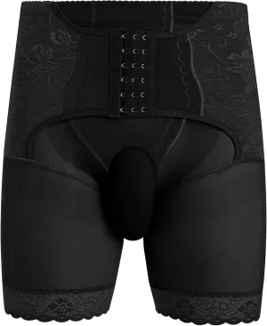 FYMNSI Men's Shapewear Tummy Control Boxer Brief Shorts High Waist Trainer Compression Underwear Body Shaper Sissy Panties