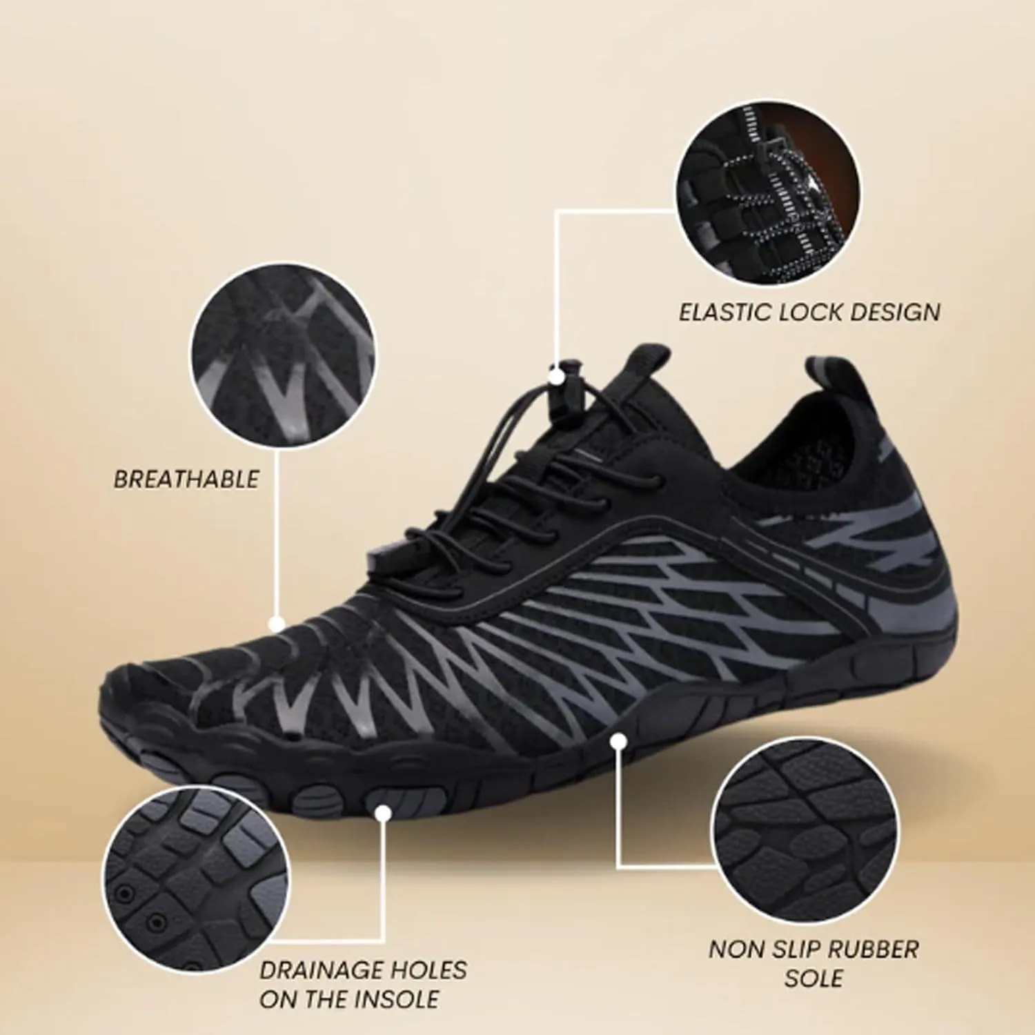 Giltpeak Hike Barefoot Shoes Women Men, Pro Wide Slip-On Minimalist Athletic Quick Dry Baresteps Shoes Unisex