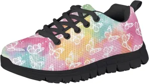 Girls Sneaker Kids Running Tennis Shoes Boys Lightweight Breathable Lace up Dance Sneakers