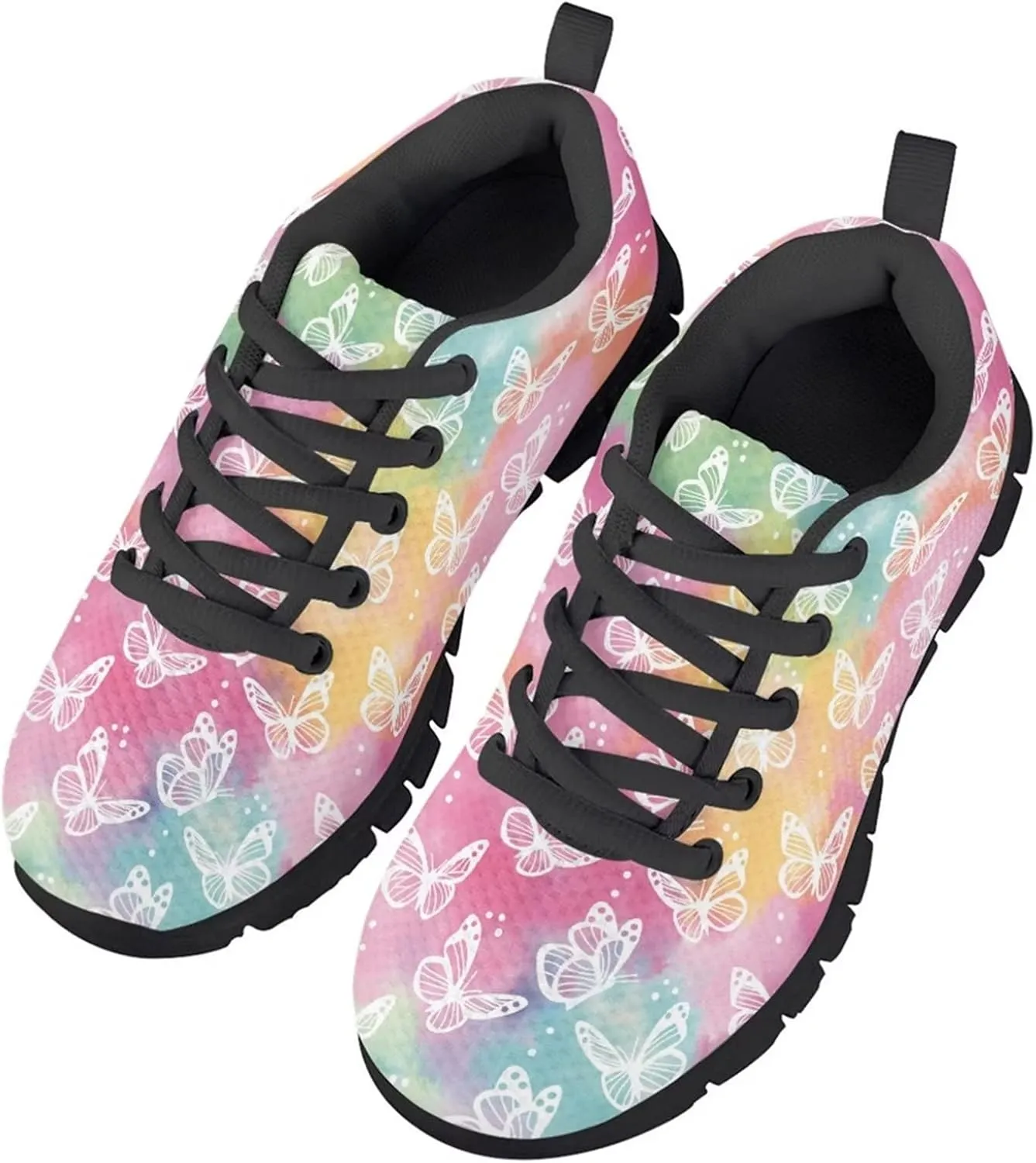 Girls Sneaker Kids Running Tennis Shoes Boys Lightweight Breathable Lace up Dance Sneakers