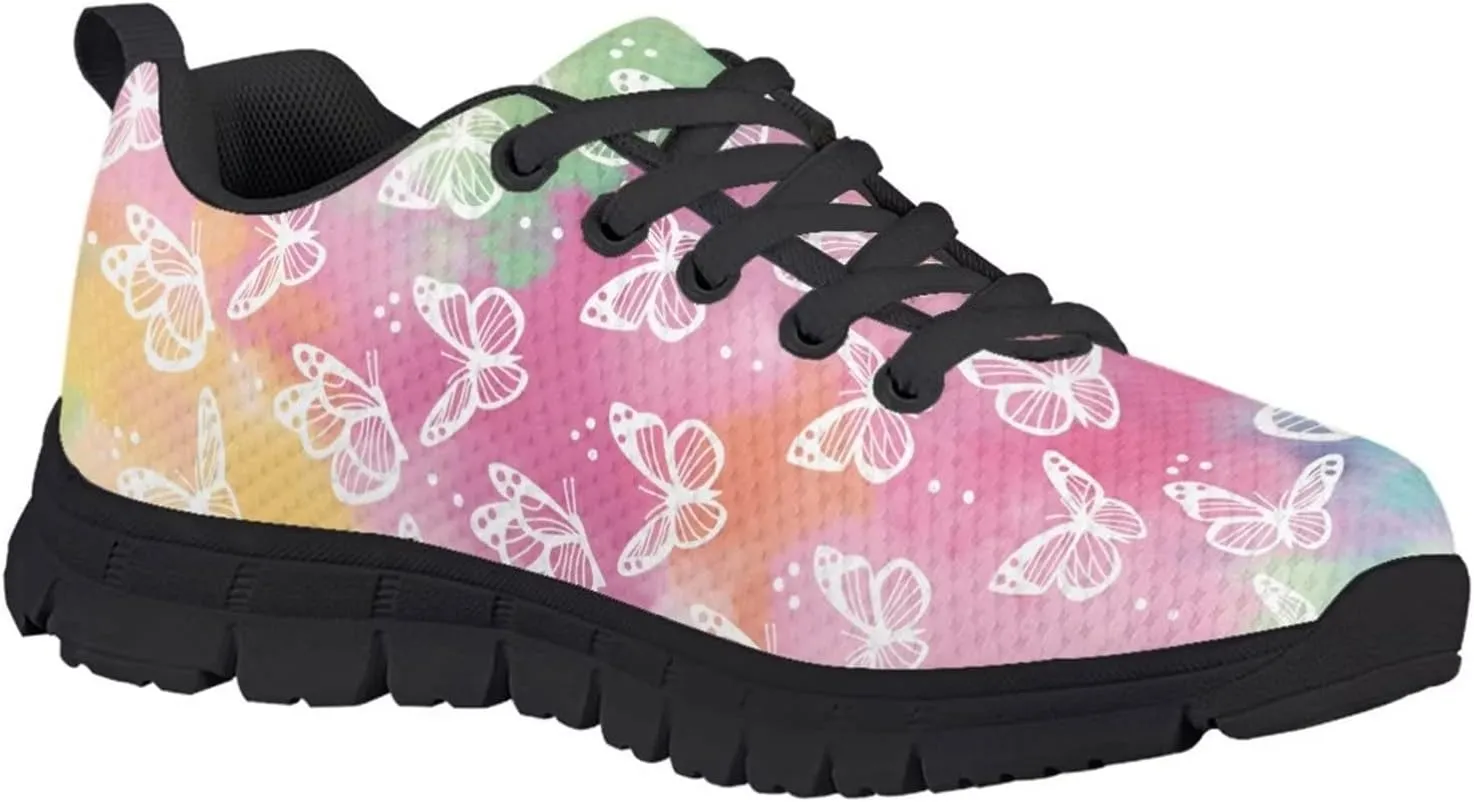 Girls Sneaker Kids Running Tennis Shoes Boys Lightweight Breathable Lace up Dance Sneakers