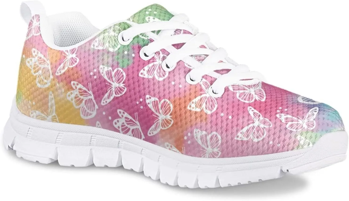 Girls Sneaker Kids Running Tennis Shoes Boys Lightweight Breathable Lace up Dance Sneakers
