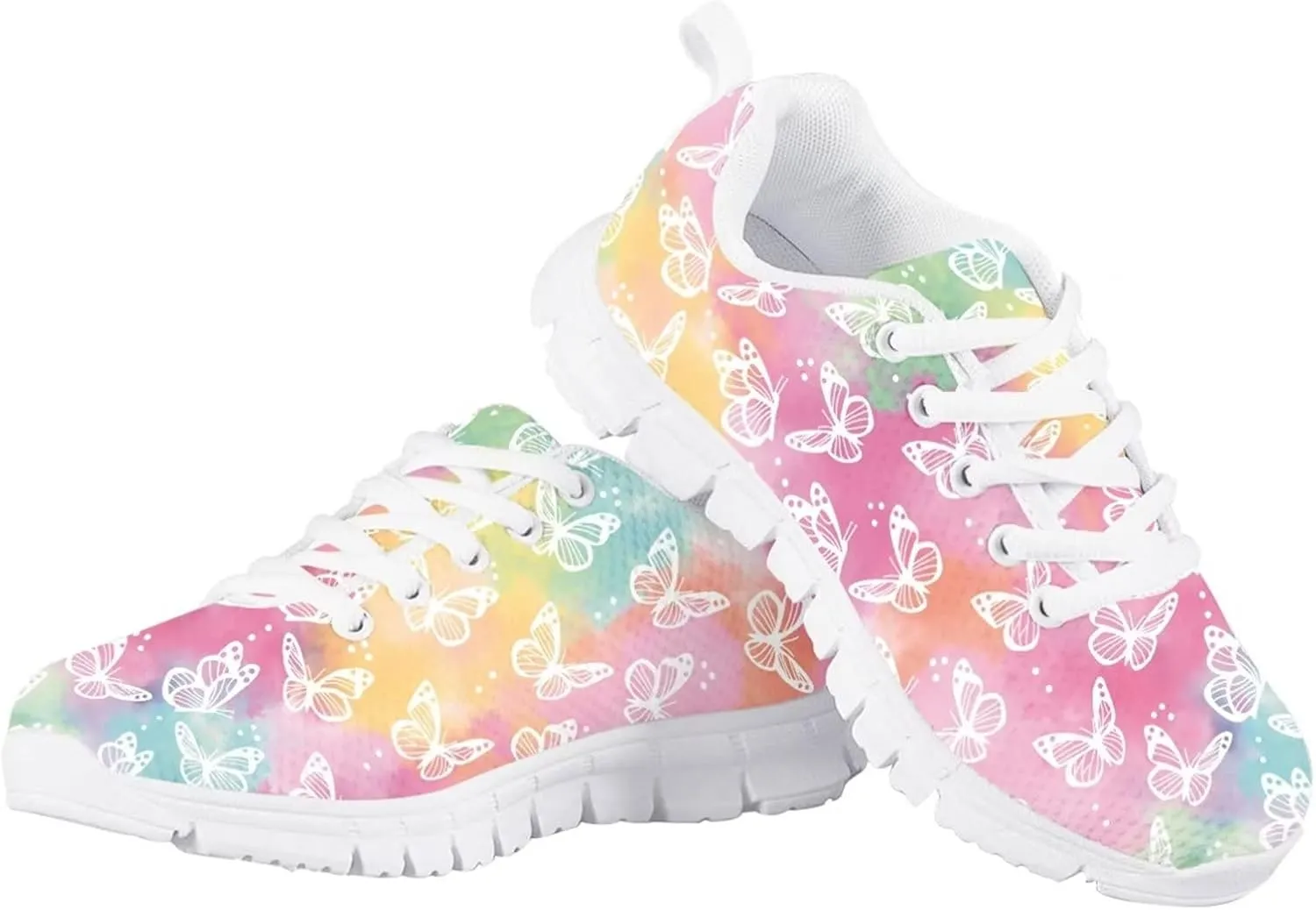 Girls Sneaker Kids Running Tennis Shoes Boys Lightweight Breathable Lace up Dance Sneakers