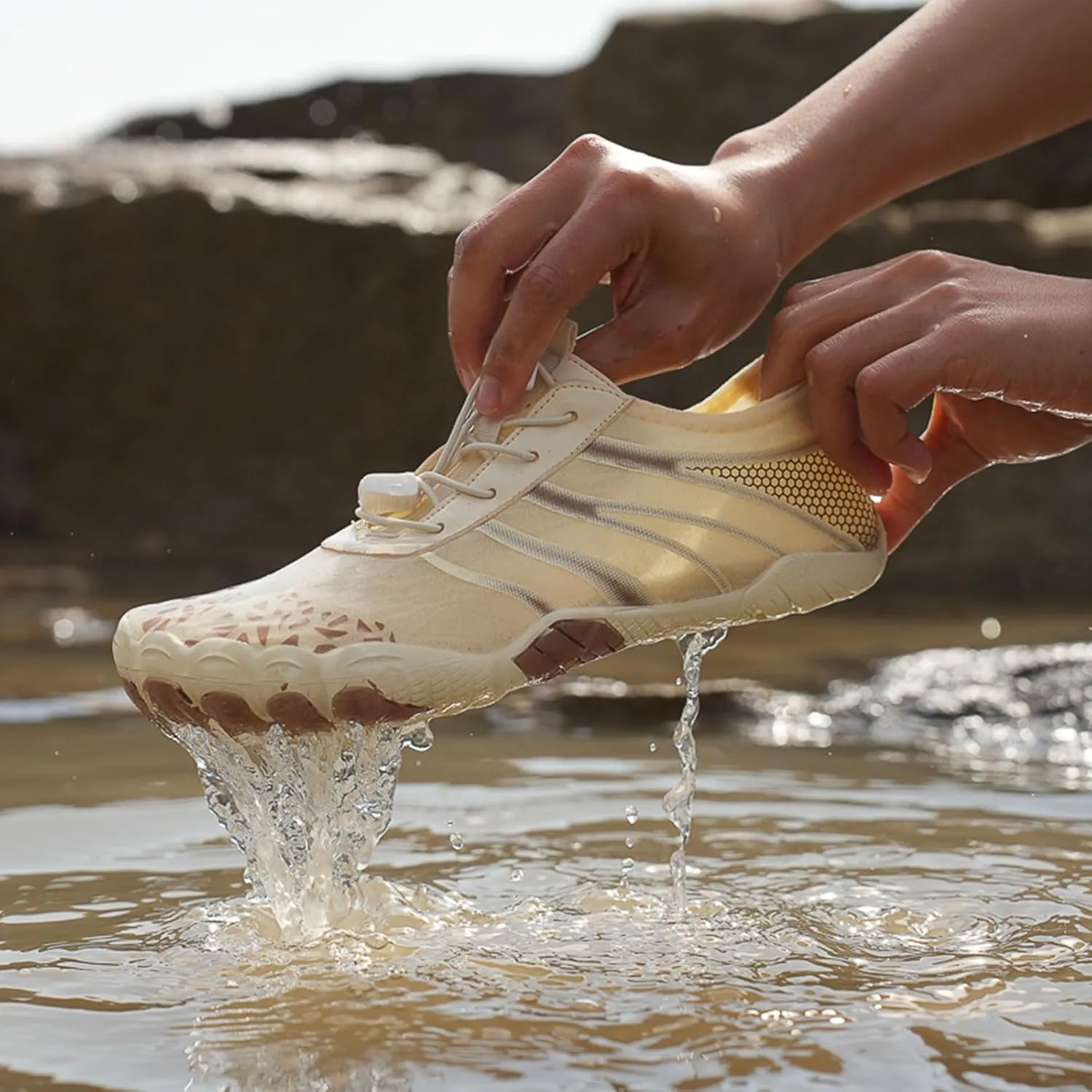 Grounded Footwear for Women Men Lightweight Breathable Non-Slip Athletic Footwear,Wide Toe & Non-Slip Barefoot Shoes Swimming Surf Hiking Walking Quick Dry Water Shoes.Outdoor Casual Comfort Wear