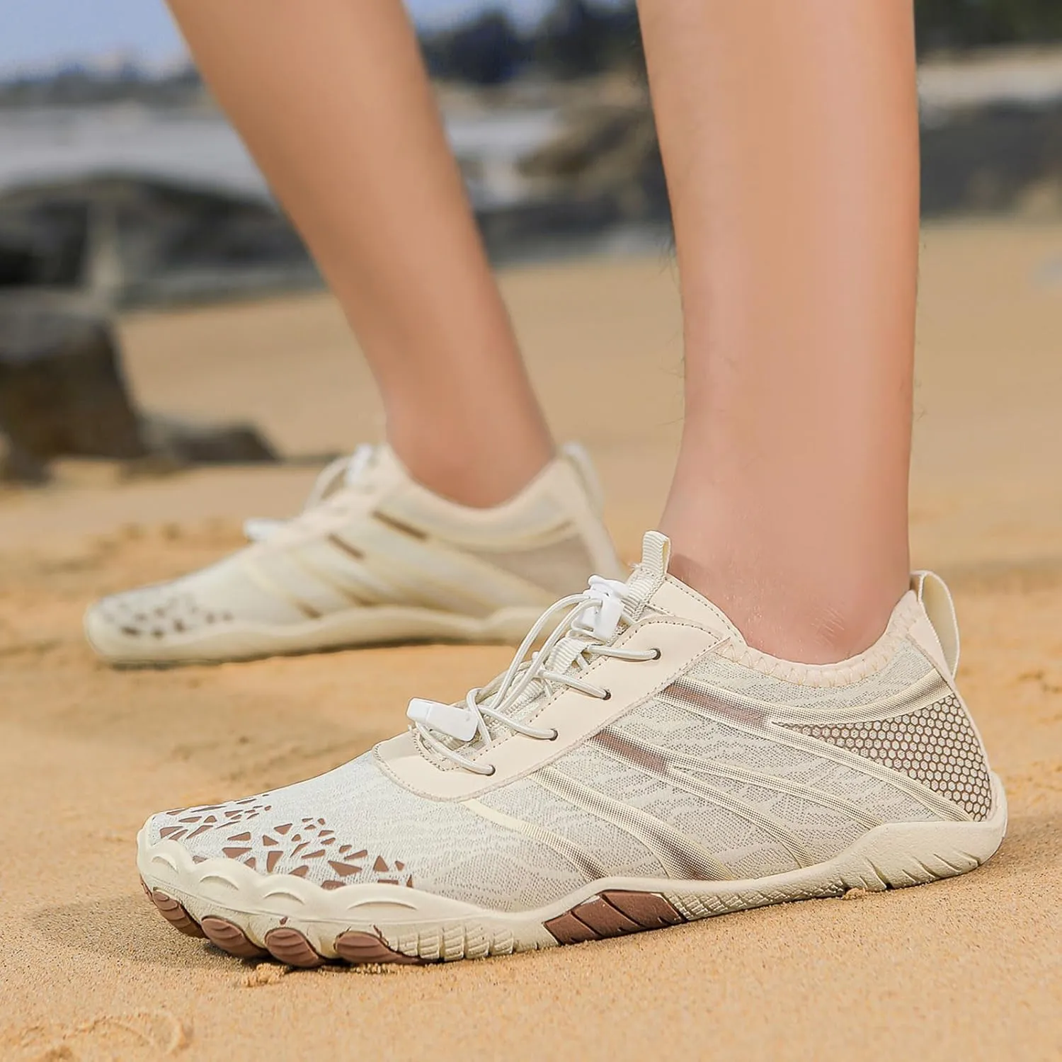 Grounded Footwear for Women Men Lightweight Breathable Non-Slip Athletic Footwear,Wide Toe & Non-Slip Barefoot Shoes Swimming Surf Hiking Walking Quick Dry Water Shoes.Outdoor Casual Comfort Wear
