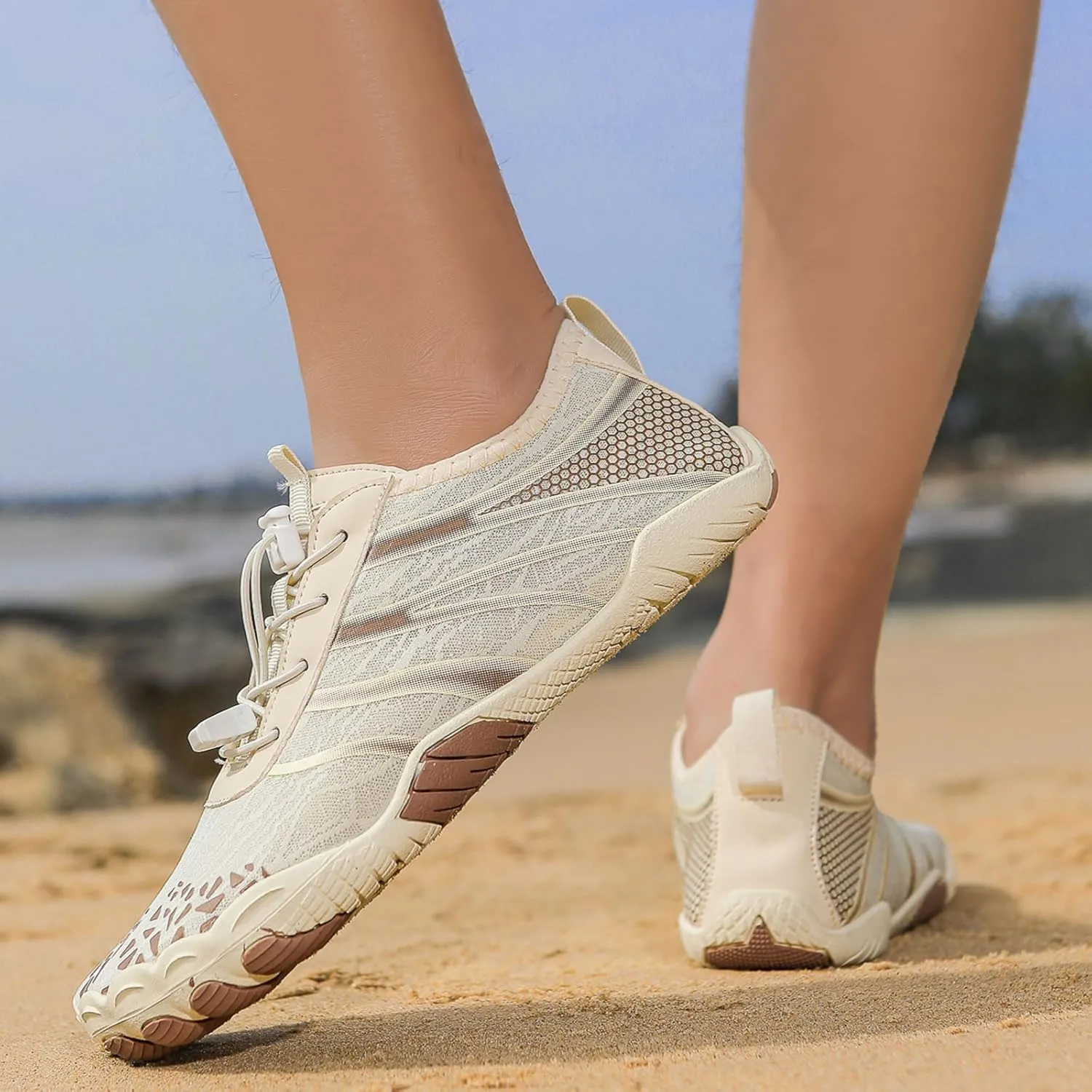 Grounded Footwear for Women Men Lightweight Breathable Non-Slip Athletic Footwear,Wide Toe & Non-Slip Barefoot Shoes Swimming Surf Hiking Walking Quick Dry Water Shoes.Outdoor Casual Comfort Wear