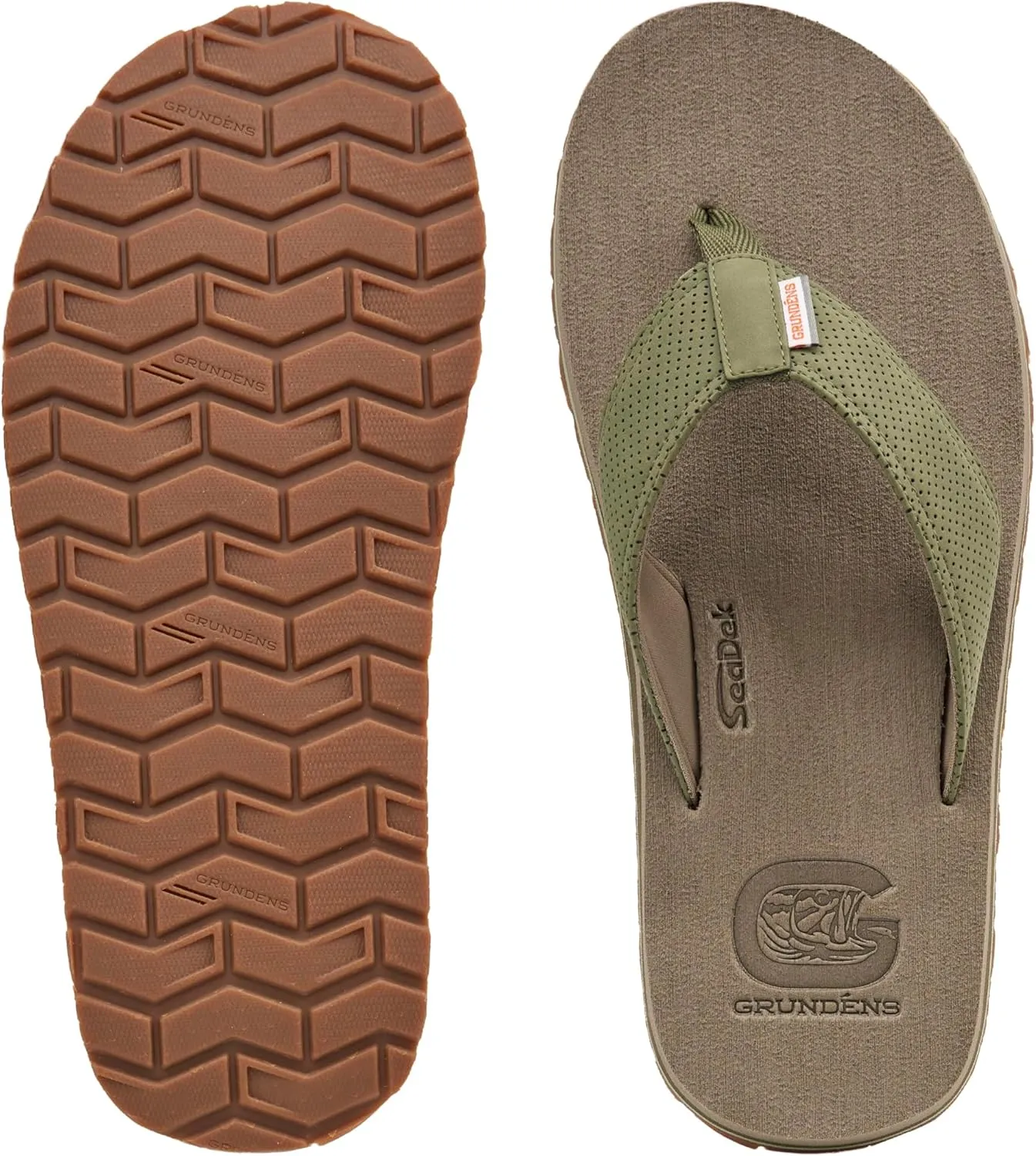 Grundens Species Sandal - Water Friendly Shoe & Wet Grip Sole, Ultra Cushioned Flip Flop, Gamefish Species Inspired