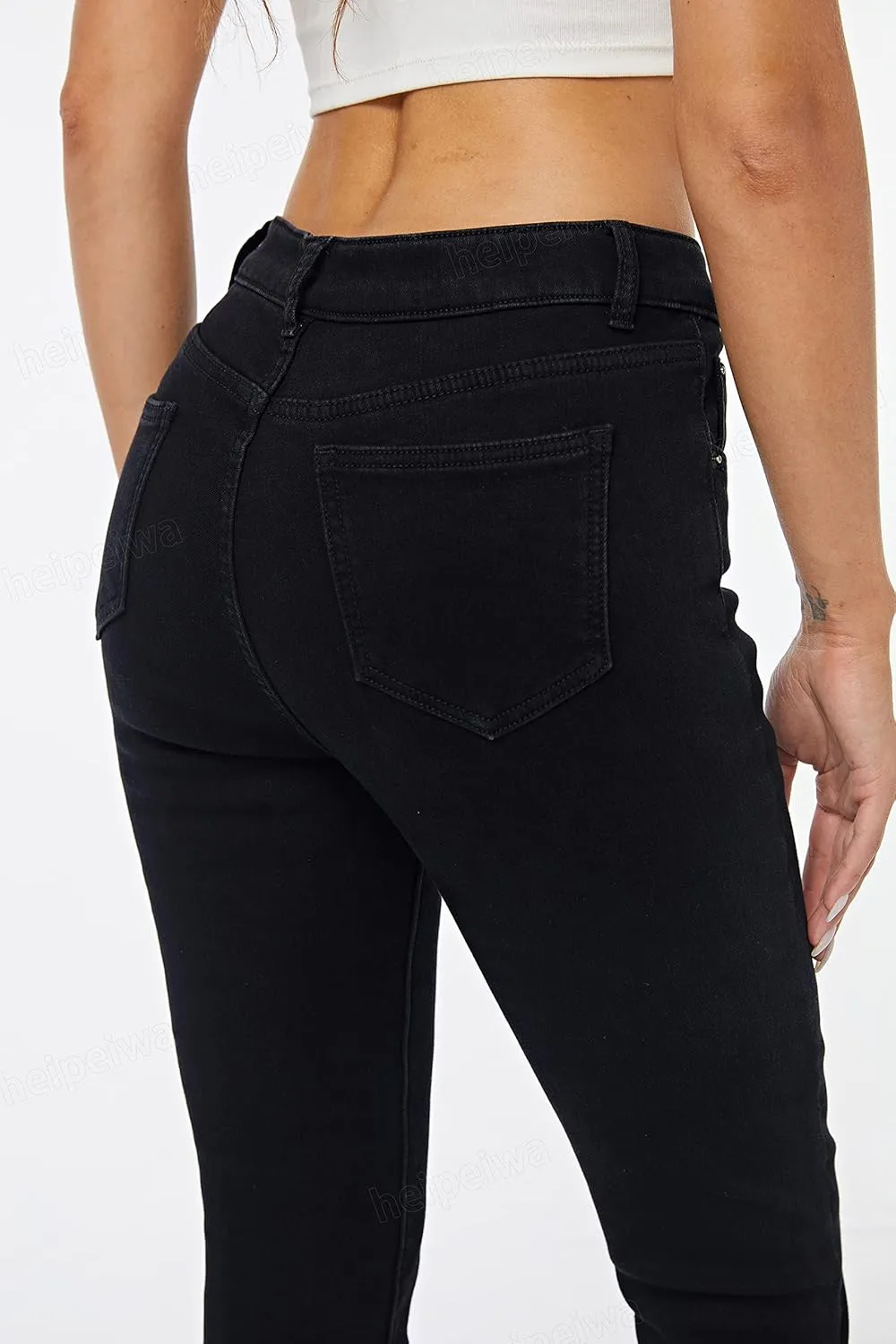 heipeiwa Women's Winter Jeans Fleece Lined Jeans Thermal Thick Skinny Denim Pants Slim Stretch Warm Jeggings