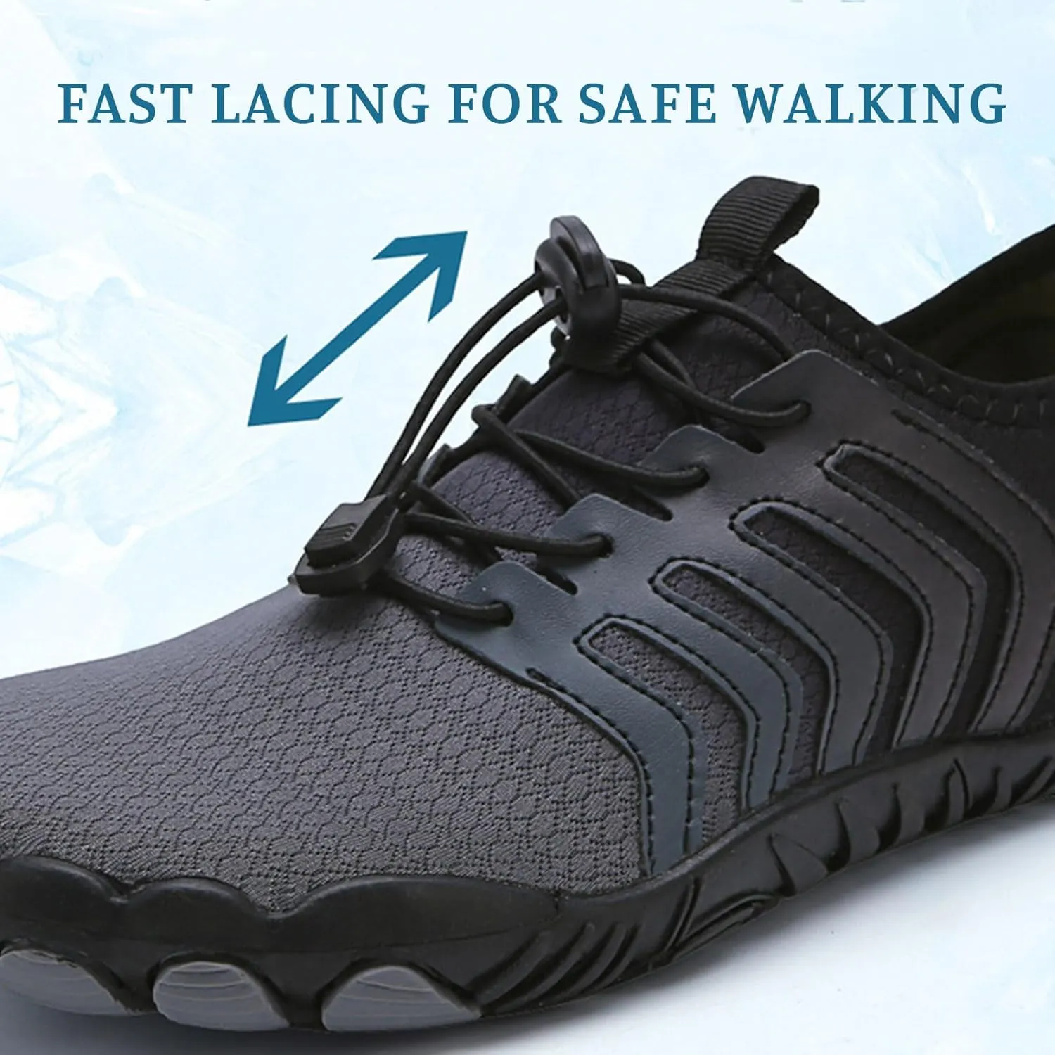 Hike Barefoot Shoes for Women Men Non-Slip Breathable Athletic Footwear,Quick-Dry&Wide Toe Box Trail Swim Camping Water Shoes,Outdoor Lightweight Comfortable Athletic Barefoot Footwear