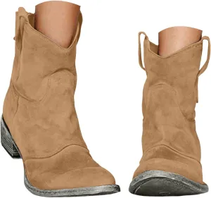Hiking Boots Women Women's Winter Warm Plus Cotton Thickened Furry Snow Boots Chunky Heels Elegant Short Booties