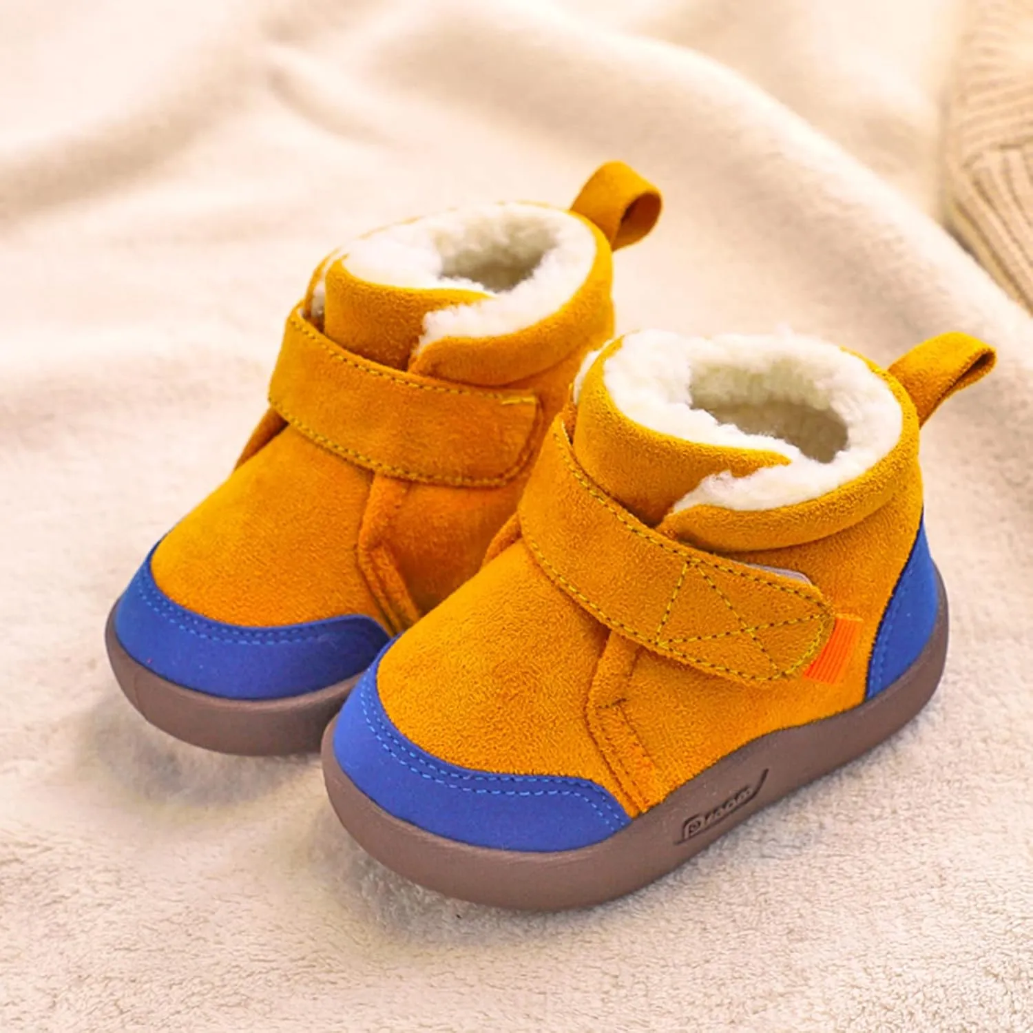 Insulated Snow Ankle Boot For Boy Non Slip Plush Lined Winter Walking Shoes For Boy Wide Toe Box Warm Snow Boots