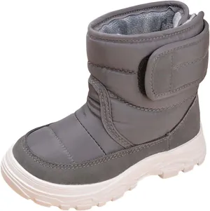 Insulated Snow Shoes For Boy Winter Walking Shoes For Baby Non Slip Plush Lined Ankle Boots Waterproof Hiking Boots