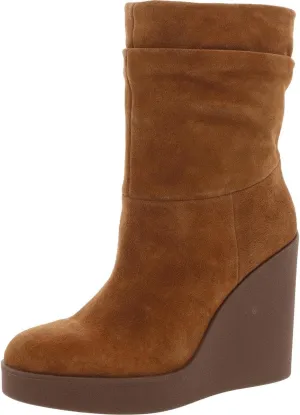 Jessica Simpson Womens Mynette Suede Pull On Mid-Calf Boots