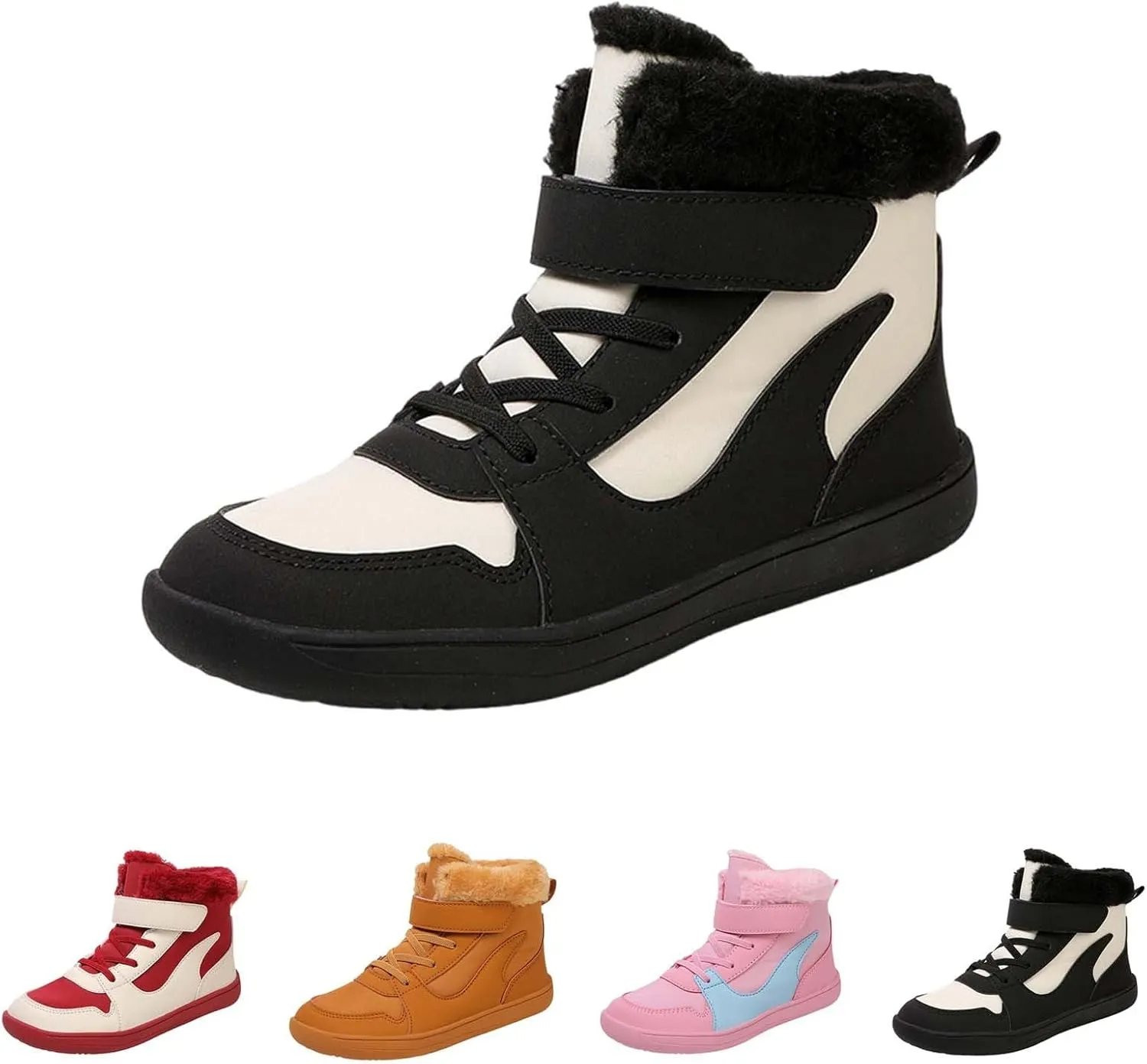 Kids High Top Sneakers Fashion Basketball Tennis Shoes Running Sports Ankle Boots Hook and Loop Casual Walking Shoe