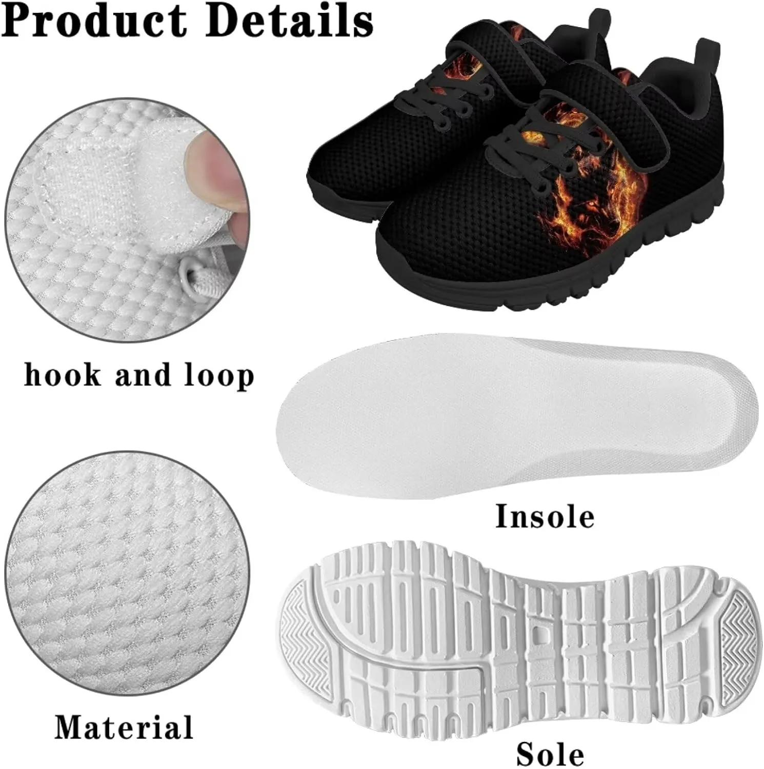Kids Mesh Sneakers Single Buckle Arch Support Elastic Strap Sports Shoes for Boys Girls