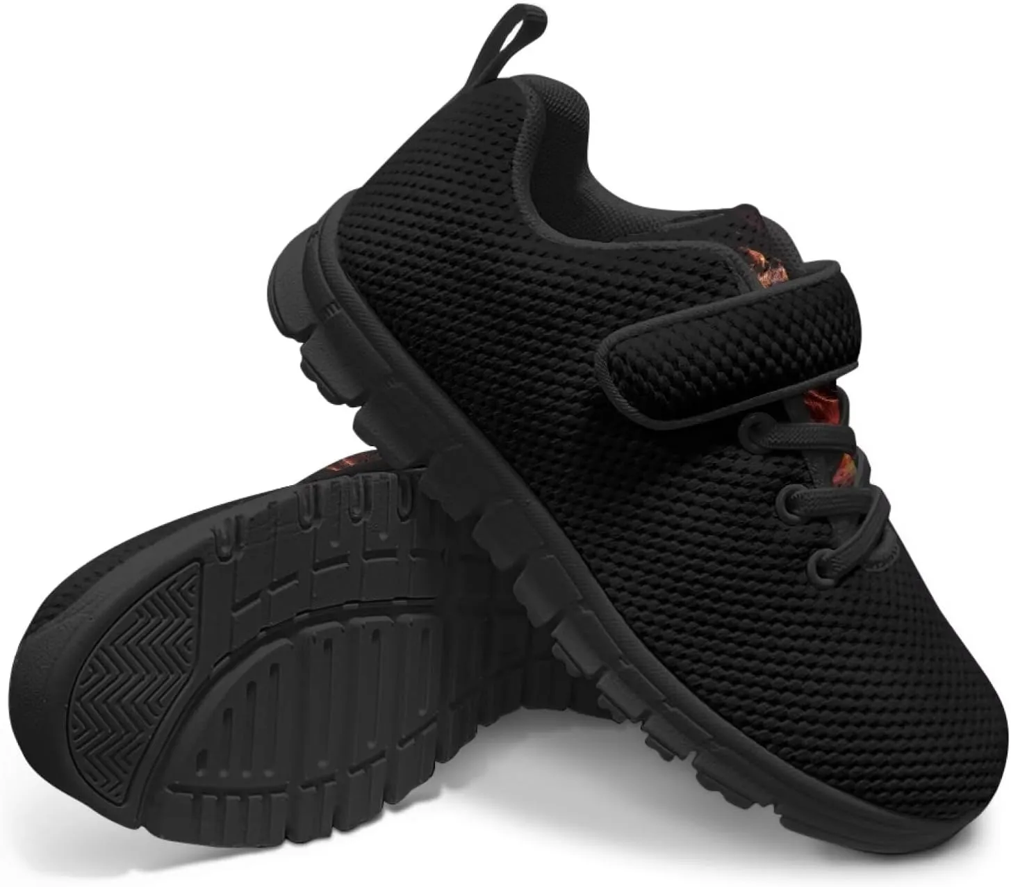Kids Mesh Sneakers Single Buckle Arch Support Elastic Strap Sports Shoes for Boys Girls