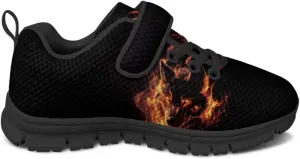 Kids Mesh Sneakers Single Buckle Arch Support Elastic Strap Sports Shoes for Boys Girls