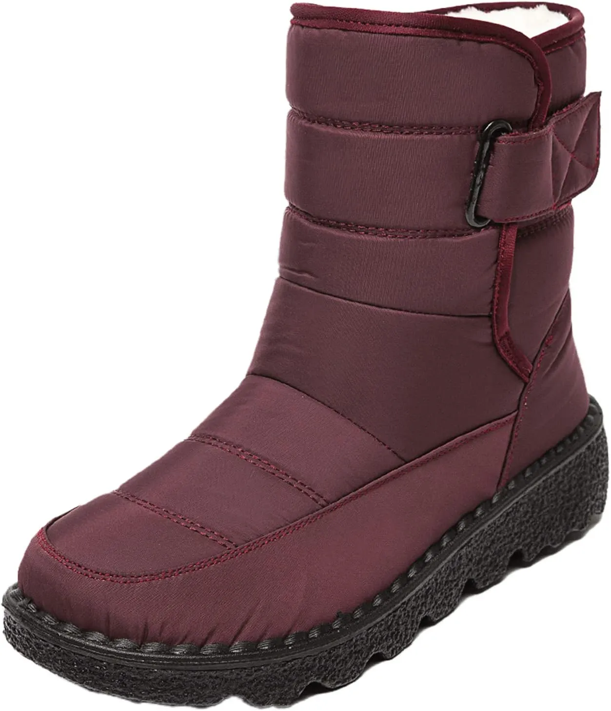 Lausiuoe Snow Boots For Women Waterproof Insulated Wide Width Winter Shoes with Fur Lined Warm Slip On Outdoor Booties