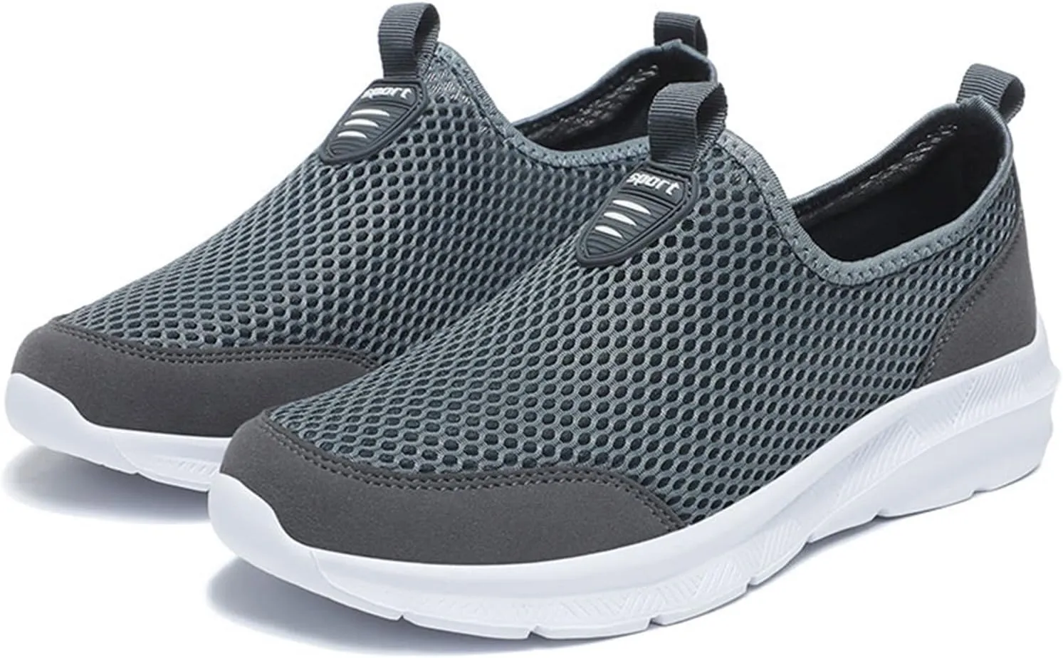 Lightweight Diabetic Shoes for Men Breathable and Light Outdoor Comfy Walking Shoe Soft Flat Soled Elderly Shoes