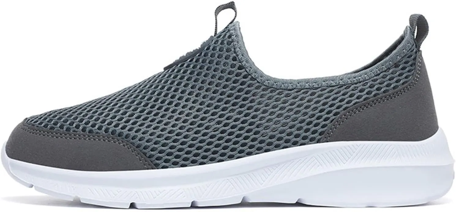 Lightweight Diabetic Shoes for Men Breathable and Light Outdoor Comfy Walking Shoe Soft Flat Soled Elderly Shoes