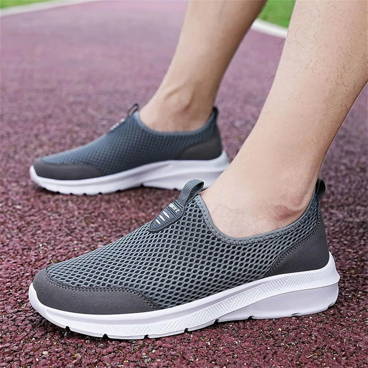 Lightweight Diabetic Shoes for Men Breathable and Light Outdoor Comfy Walking Shoe Soft Flat Soled Elderly Shoes