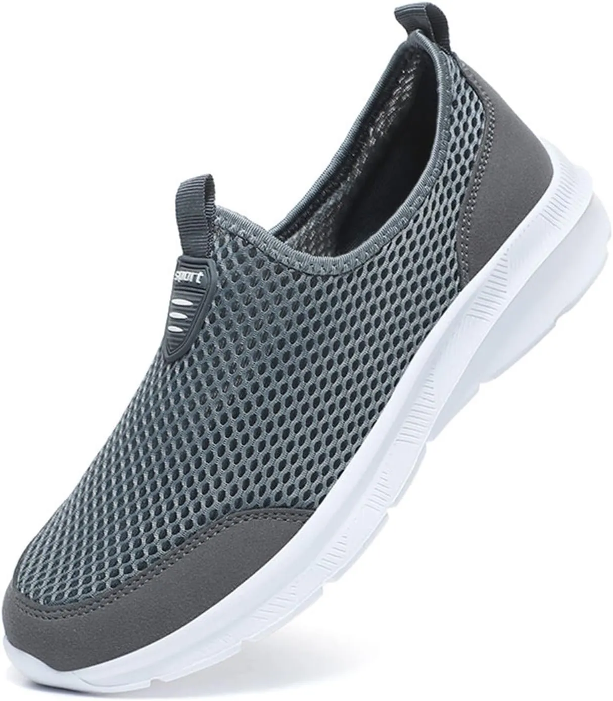 Lightweight Diabetic Shoes for Men Breathable and Light Outdoor Comfy Walking Shoe Soft Flat Soled Elderly Shoes