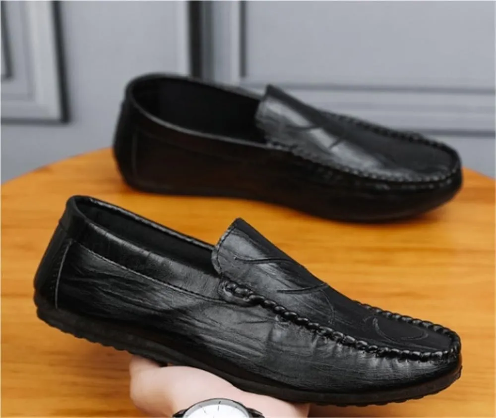 Loafers for Men Slip Resistant Slip On Driving Loafers PU Leather Resistant Lightweight Comfortable