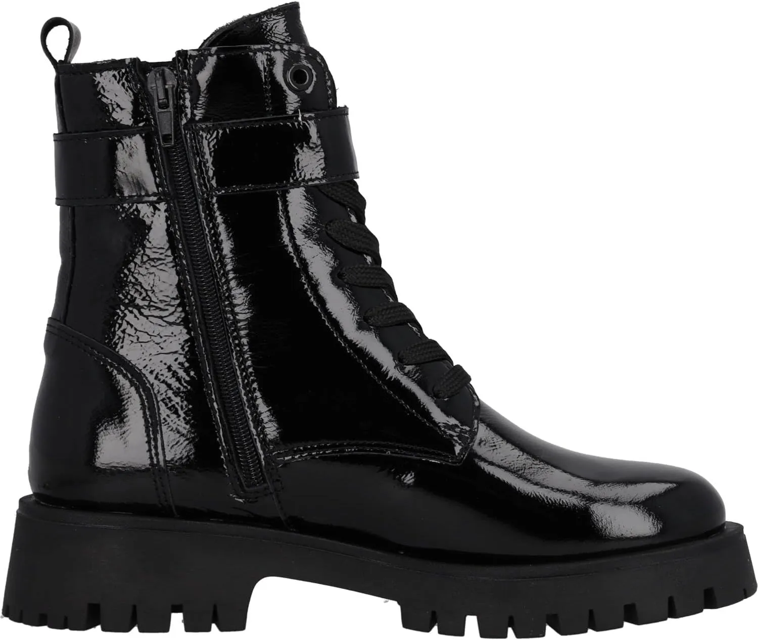 Luilla Women's Winter Shoes - Warm Winter Shoes in Patent Look - Fashionable Winter Boots with Zip