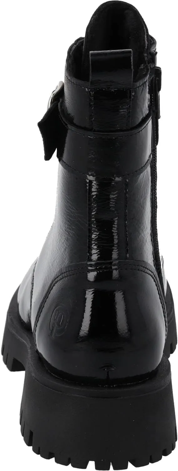 Luilla Women's Winter Shoes - Warm Winter Shoes in Patent Look - Fashionable Winter Boots with Zip