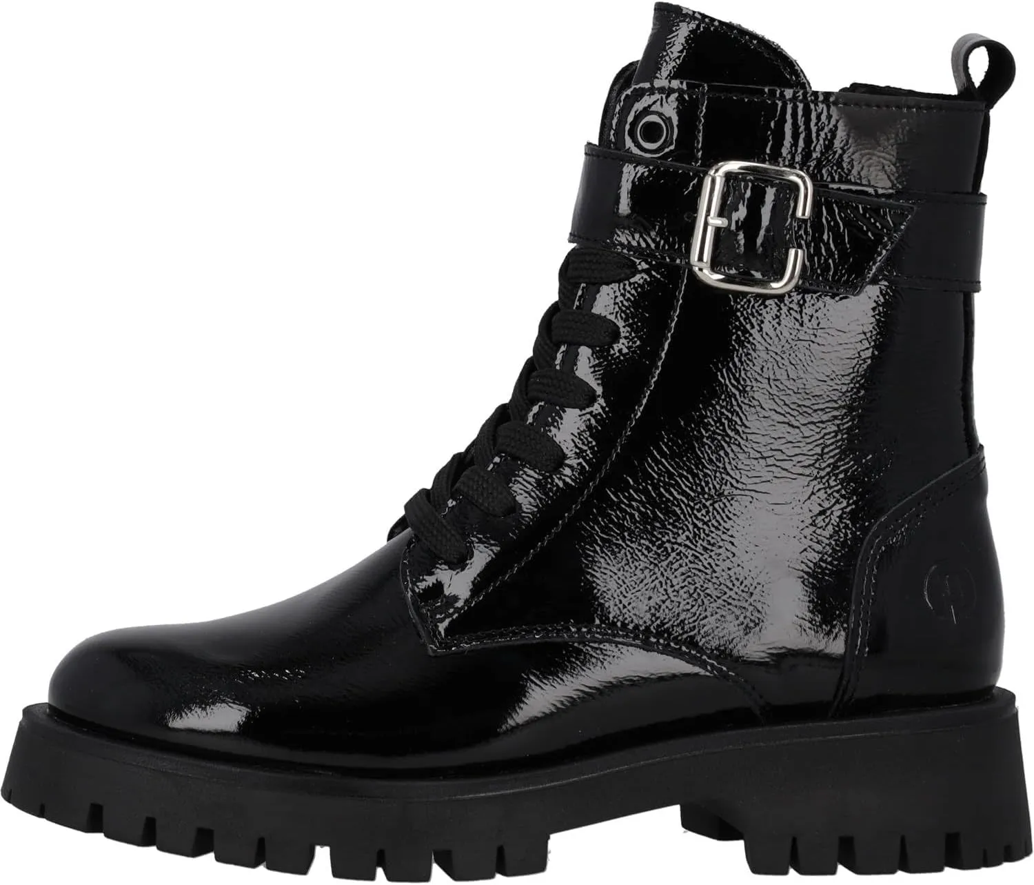 Luilla Women's Winter Shoes - Warm Winter Shoes in Patent Look - Fashionable Winter Boots with Zip