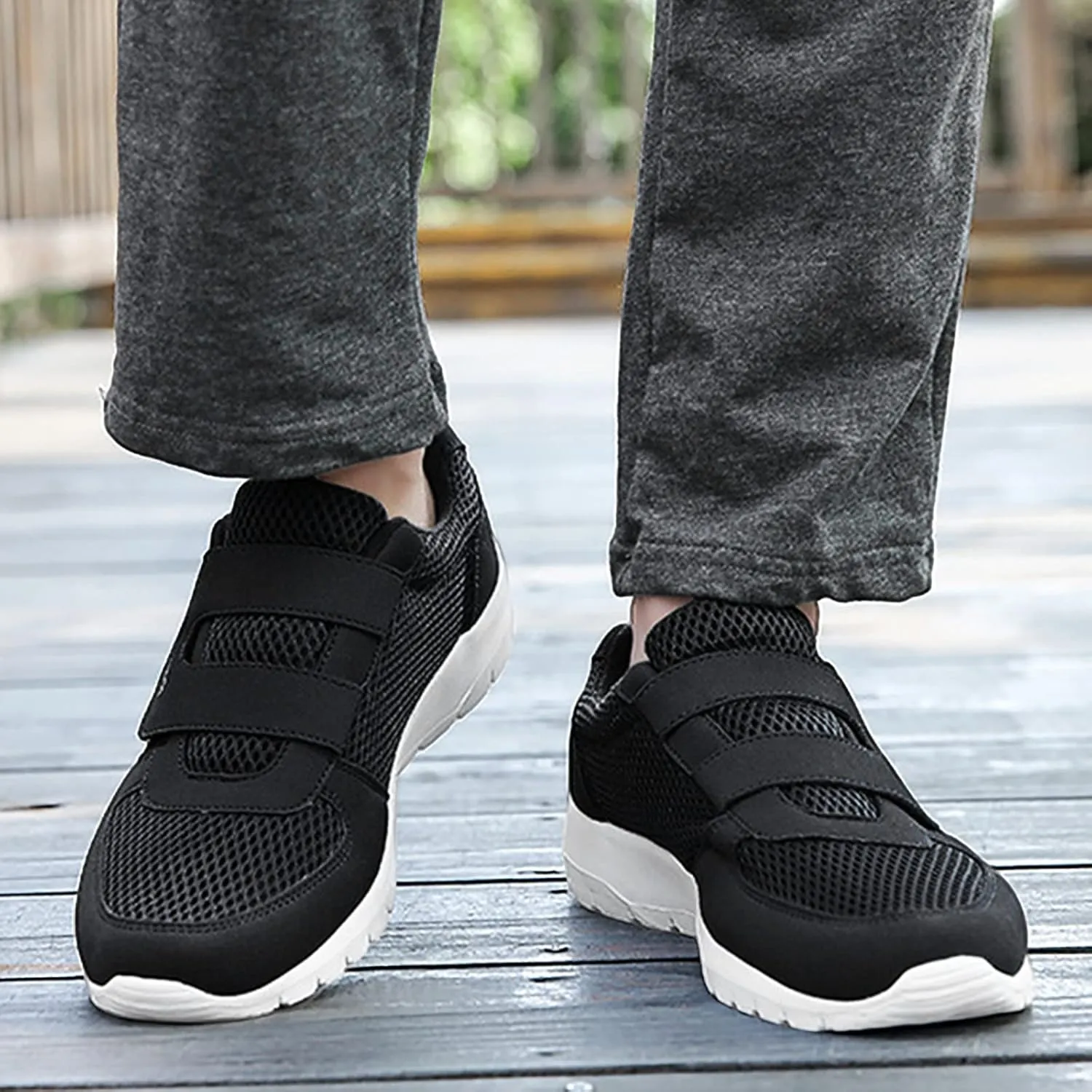Men's Arch Support Insole Shoes Casual Sneaker Mesh Breathable Walking Shoe Casual Soft Flat Soled Walking Shoes