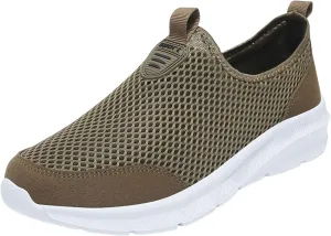 Men's Breathable Barefoot Shoes Lightweight Sport Gym Jogging Walking Sneaker Hook and Loop Orthopedic Sneakers